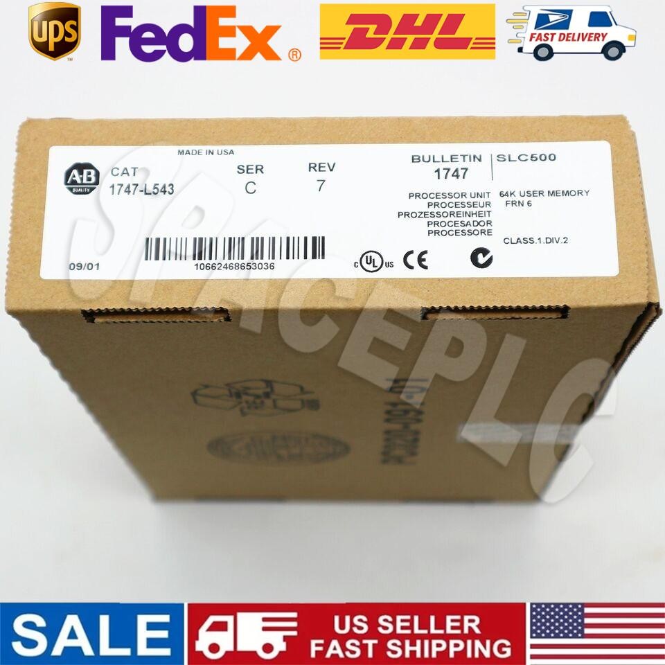 Factory Sealed AB 1747-L543 SER C SLC 500 CPU Processor Unit Module US Free Tax