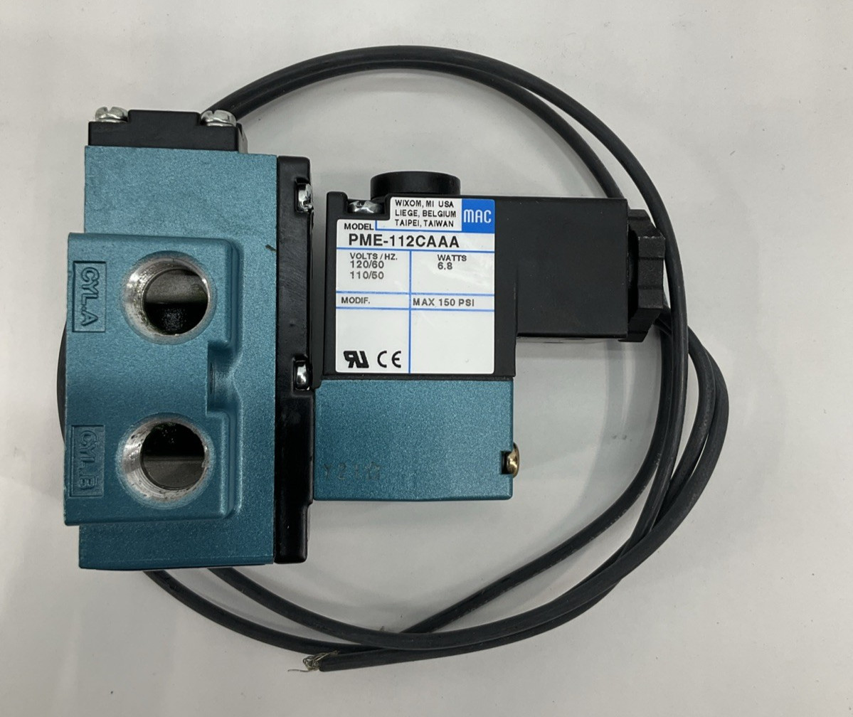 MAC Valves 912B-PM-112CA 4-Way Pneumatic Solenoid Valve 110/120V AC