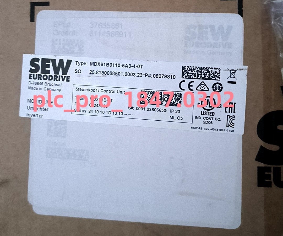 MDX61B0110-5A3-4-0T 1PCS Brand New SEW MDX61B0110-5A3-4-0T Inverter Fast ship