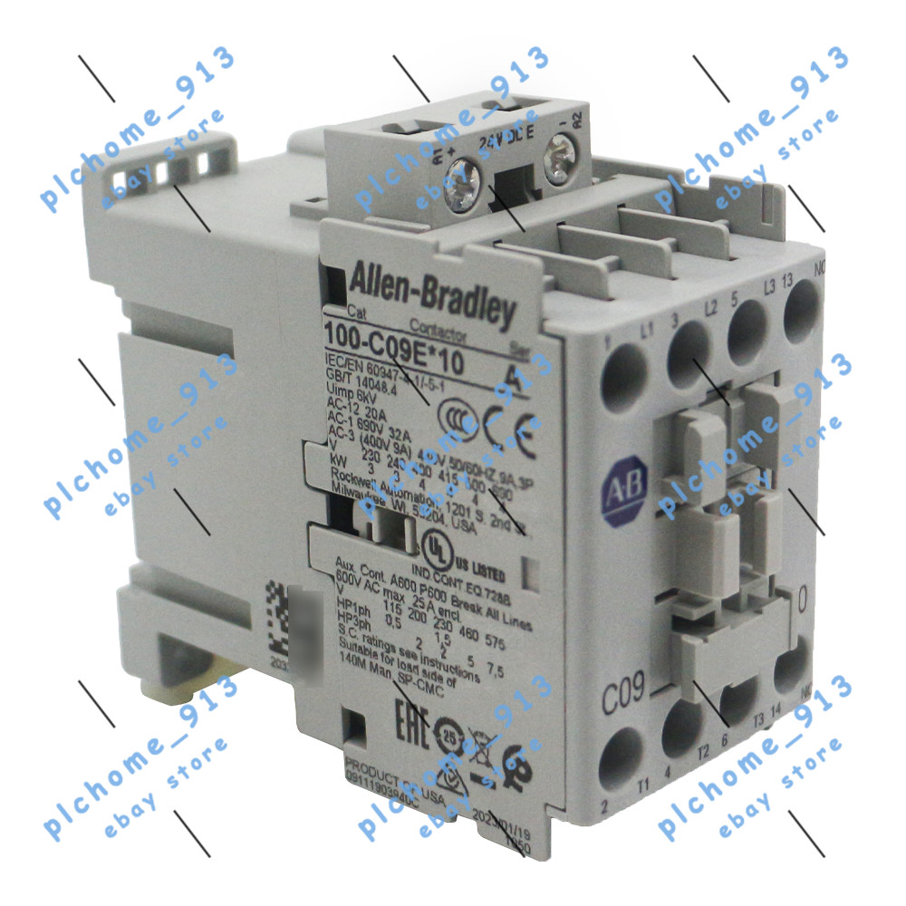 NEW 100-C09EJ10 IEC 9 A Contactor Allen-Bradley 24V DC Screw Terminals