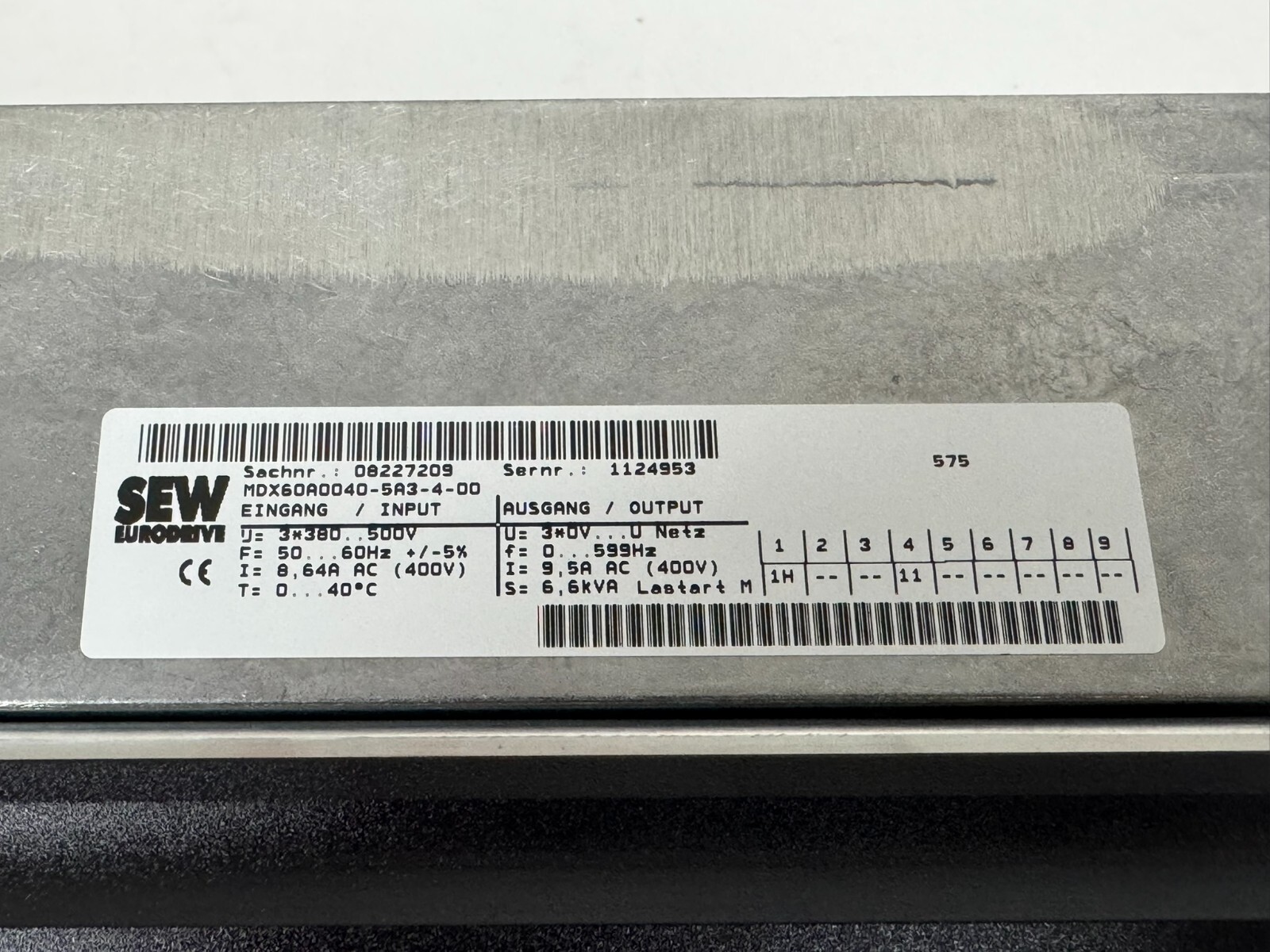 USED SEW EURODRIVE MDX61B0040-5A3-4-0T/DEH21B/DFE32B MOVIDRIVE MDX61B-00/0T