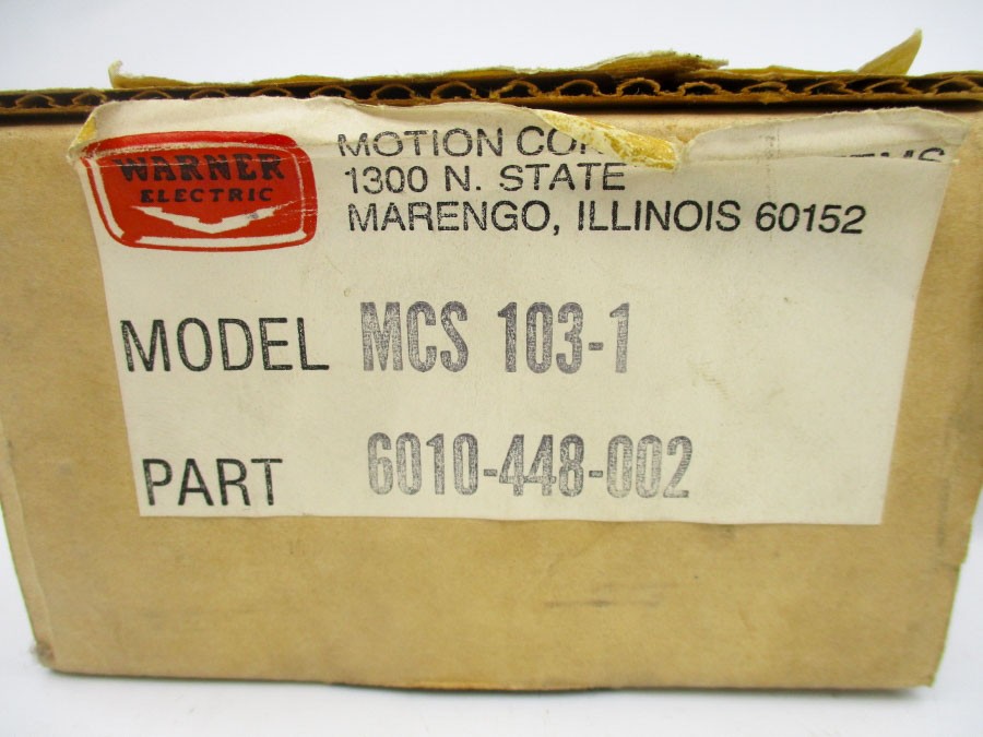WARNER ELECTRIC 6010-448-002 MCS-103-1 NSMP