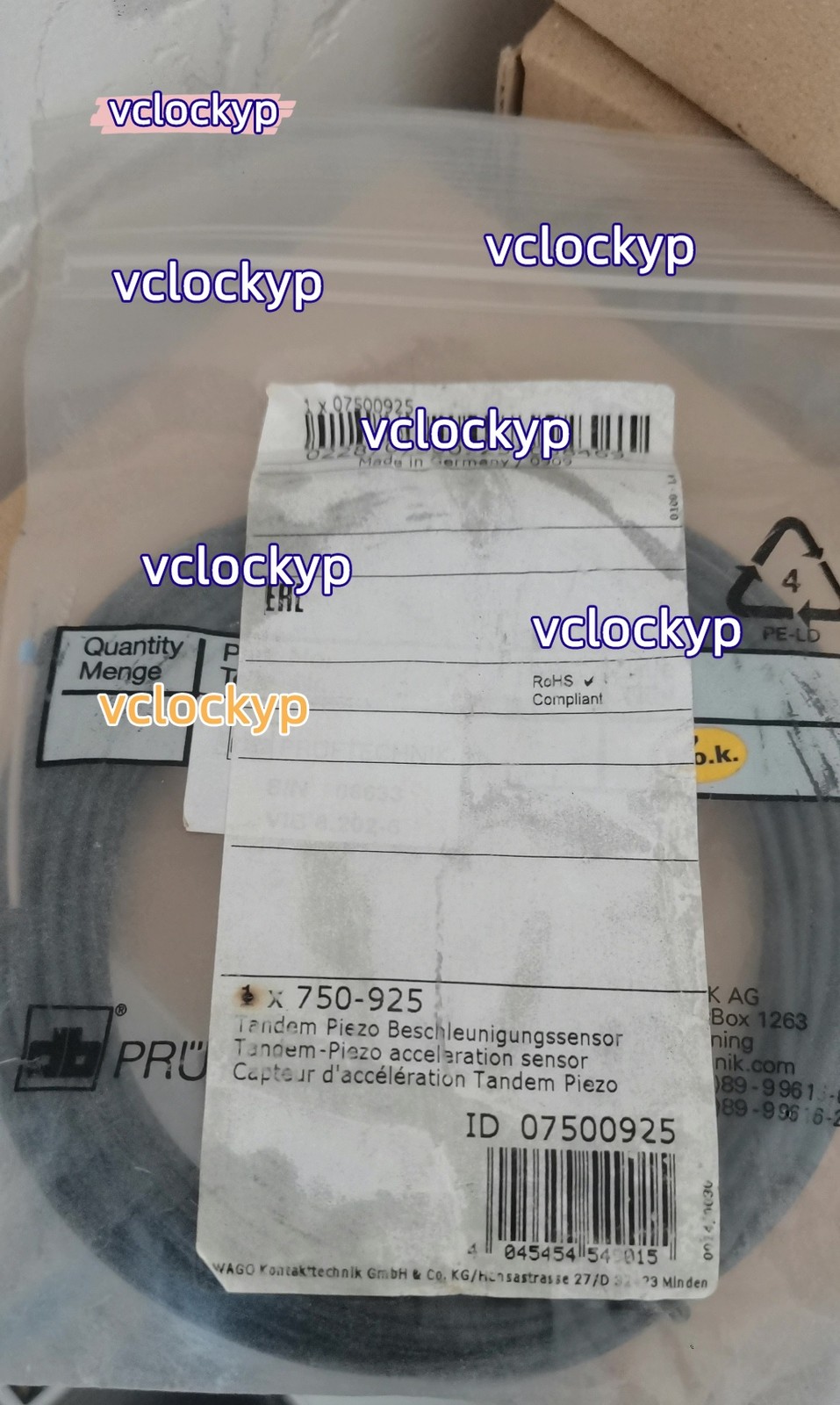 PRUFTECHNIK VIB 6.202-6 Vibration Sensor