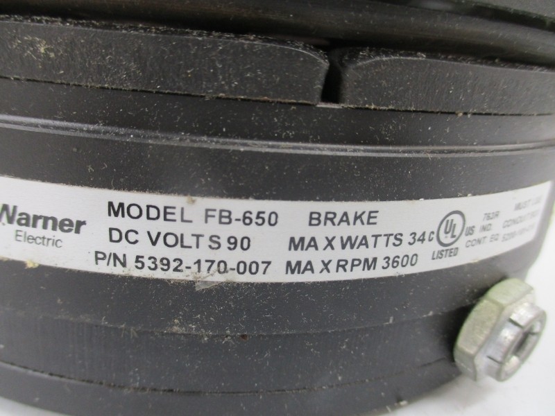 WARNER 5392-170-007 FB-650 90VDC NSMP