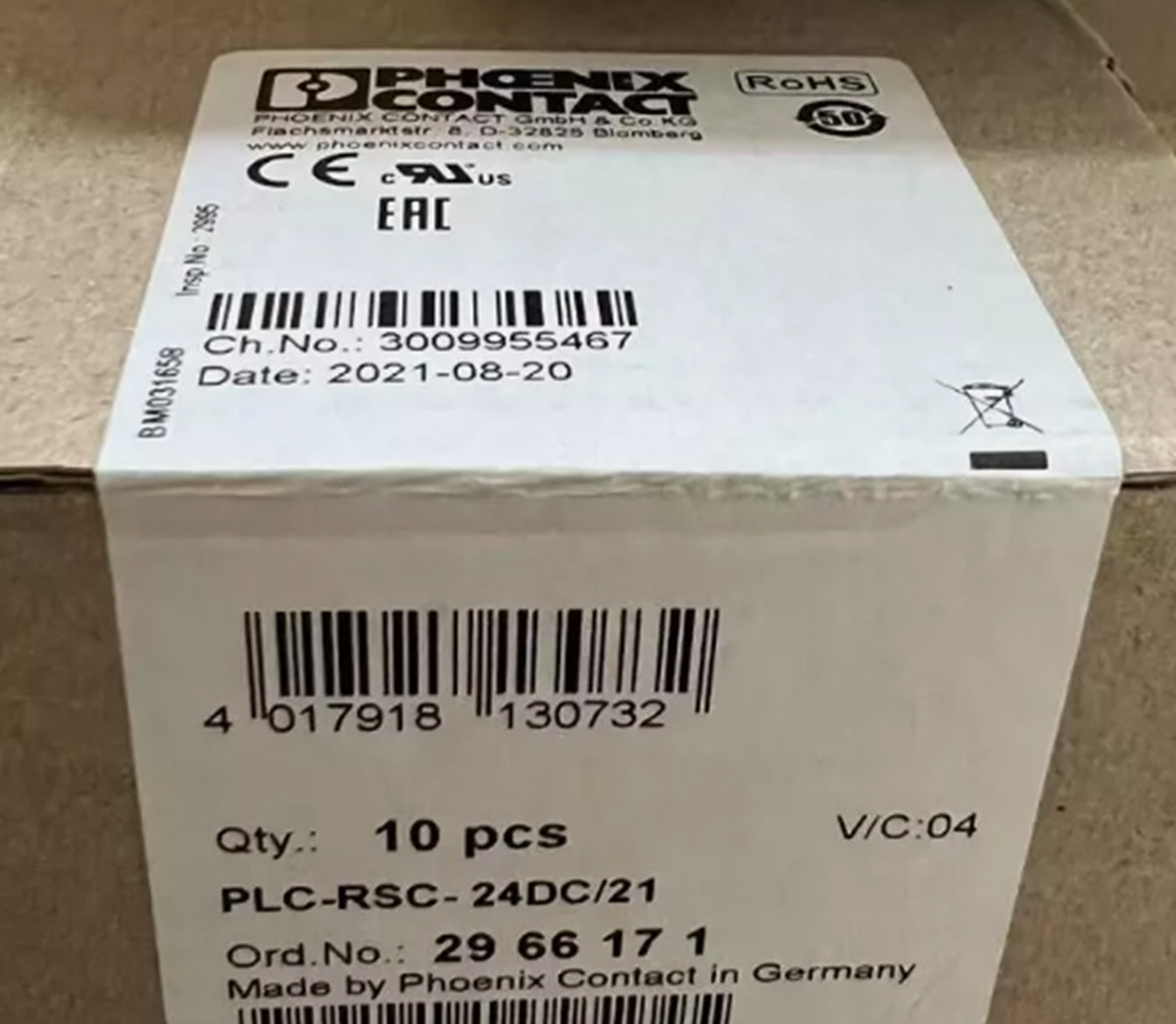 10PC NEW PHOENIX CONTACT PLC-RSC-24DC/21 module 2966171