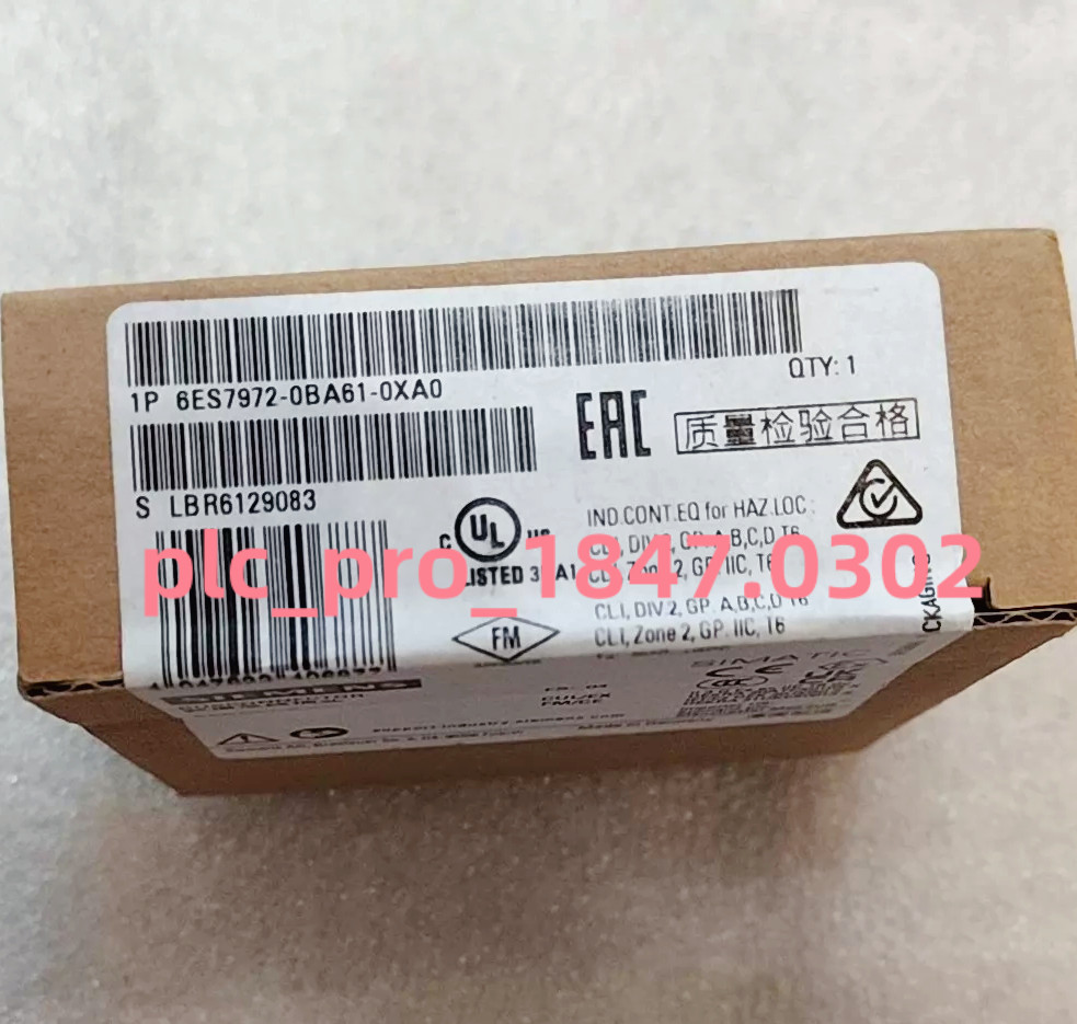 6ES7972-0BA61-0XA0 1PCS Brand New SIEMENS 6ES7972-0BA61-0XA0 Fast shipment