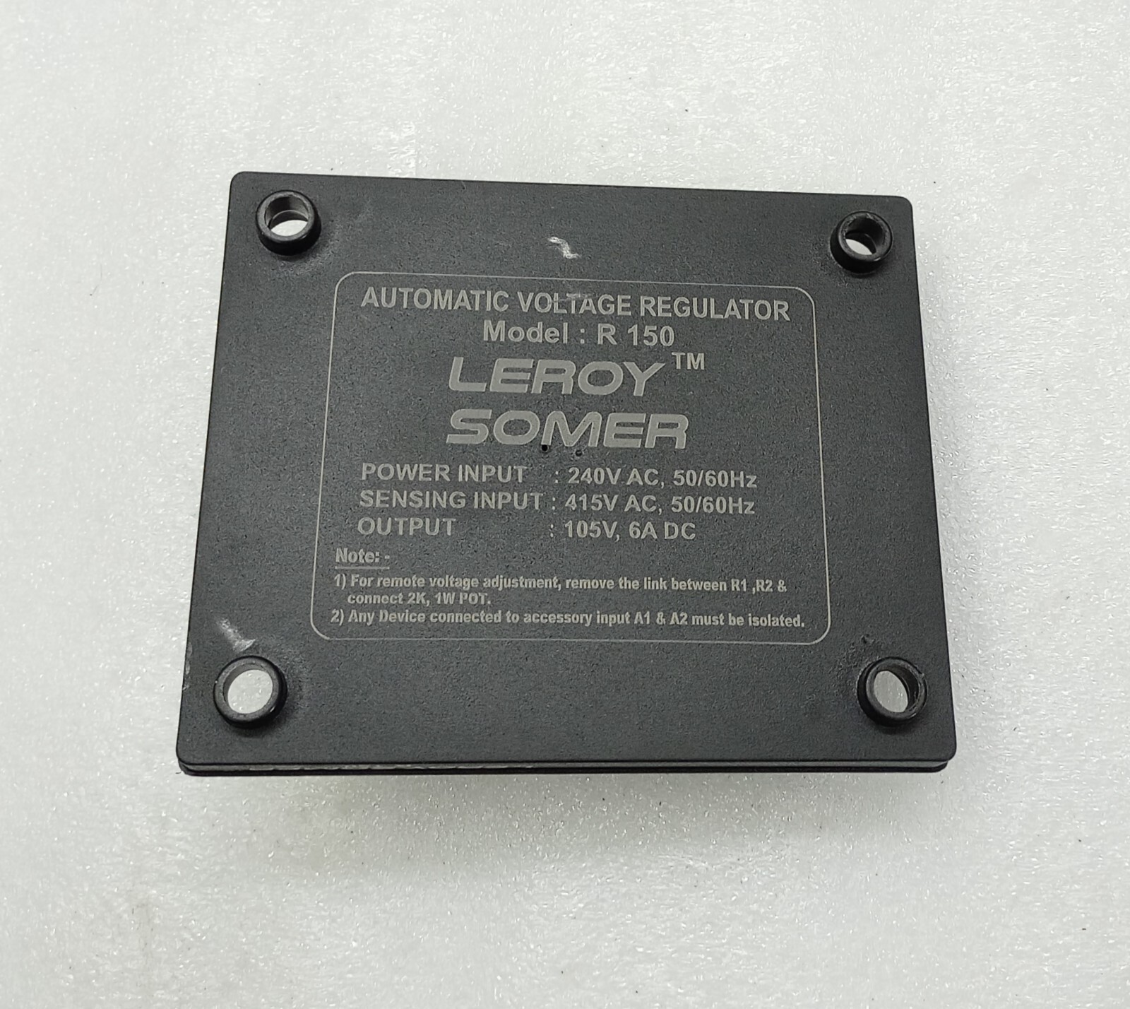 Leroy Somer R-150 Automatic Voltage Regulator Nidec