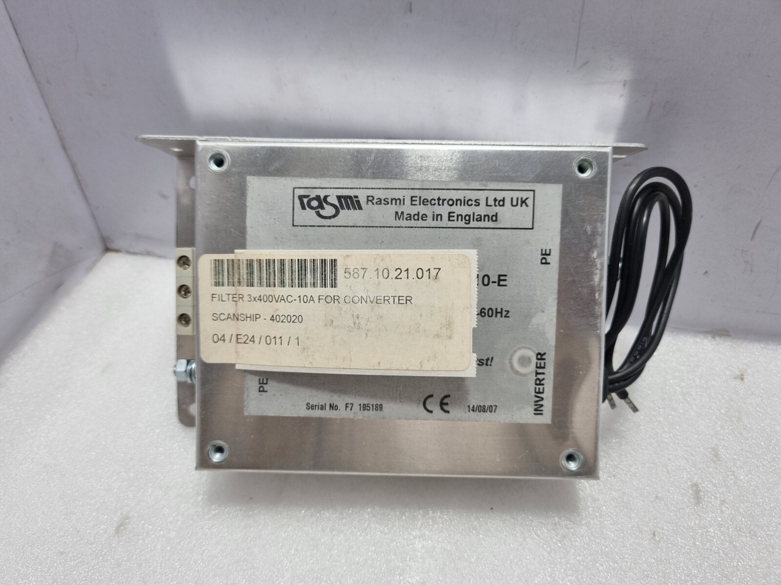 Rasmi Electronics 3G3MVPFI3010-E 3 Phase RFI Filter