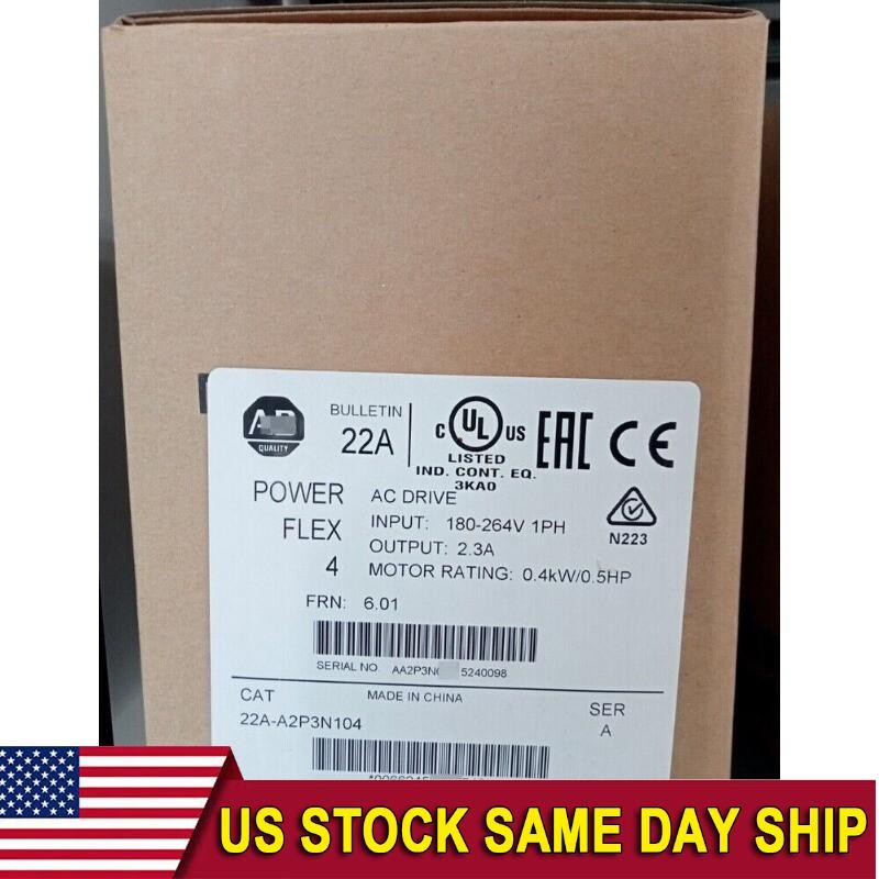 2PC Allen-Bradley 22A-A2P3N104 POWERFLEX 4 22AA2P3N104 US Free Tax