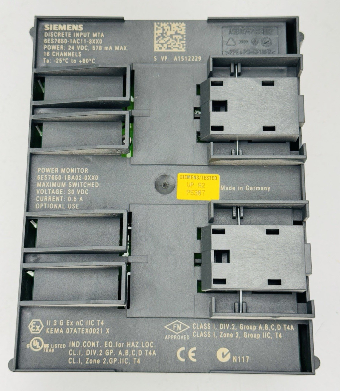 SIEMENS 6ES7650-1AC11-3XX0 Discrete Input MTA 16 Channel *WARRANTY*