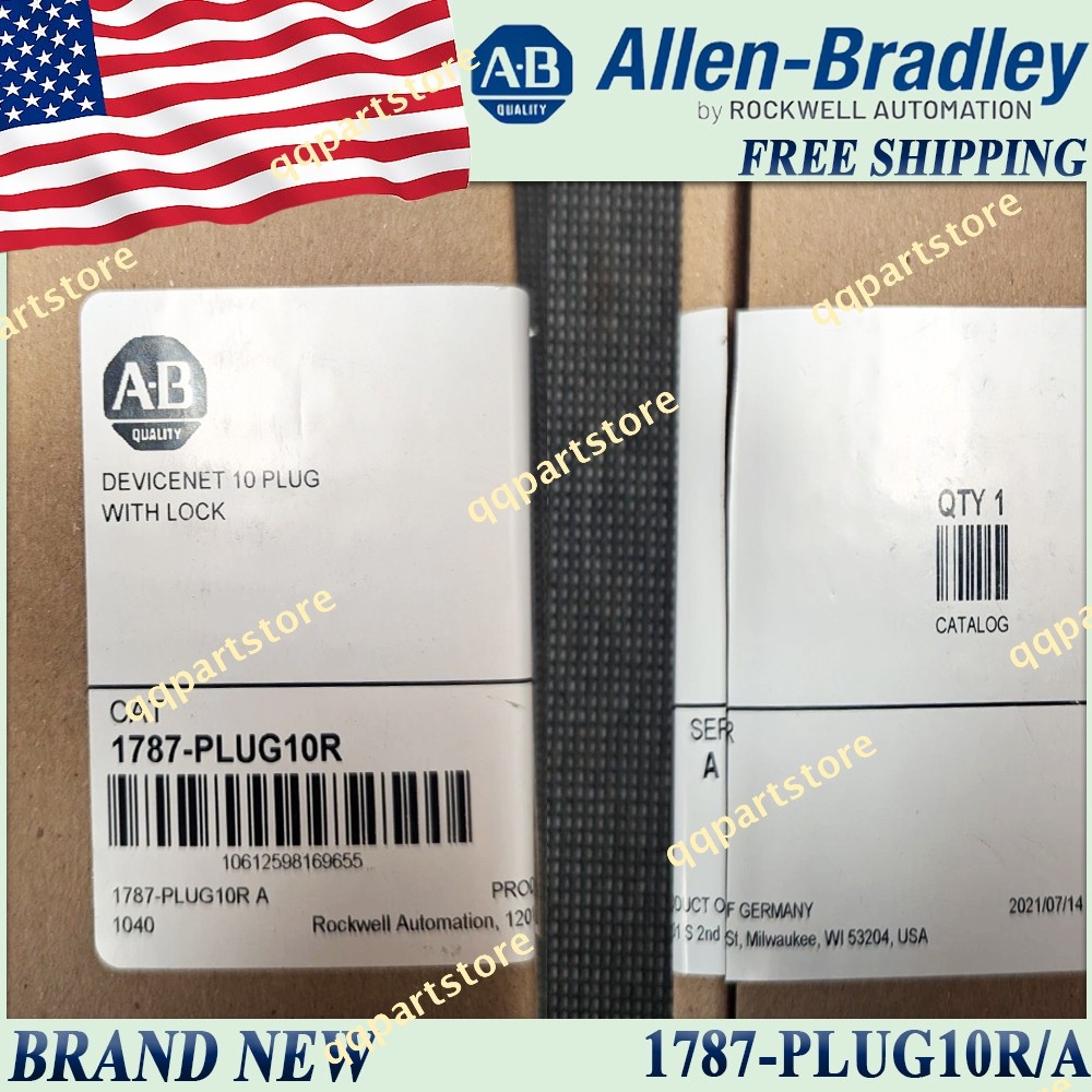 New in Box AB 1787-PLUG10R/A DNet Open Style 10 Position Connector Free Ship&Tax