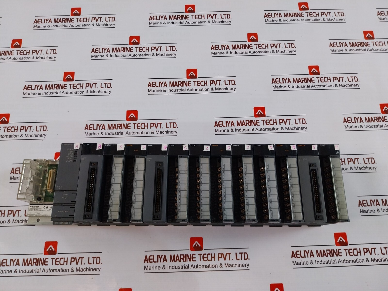 Mitsubishi Melsec-Q Q06HCPU,QX41,QX80,QY80,QY41P,QX10,Q312B PLC Module Rack