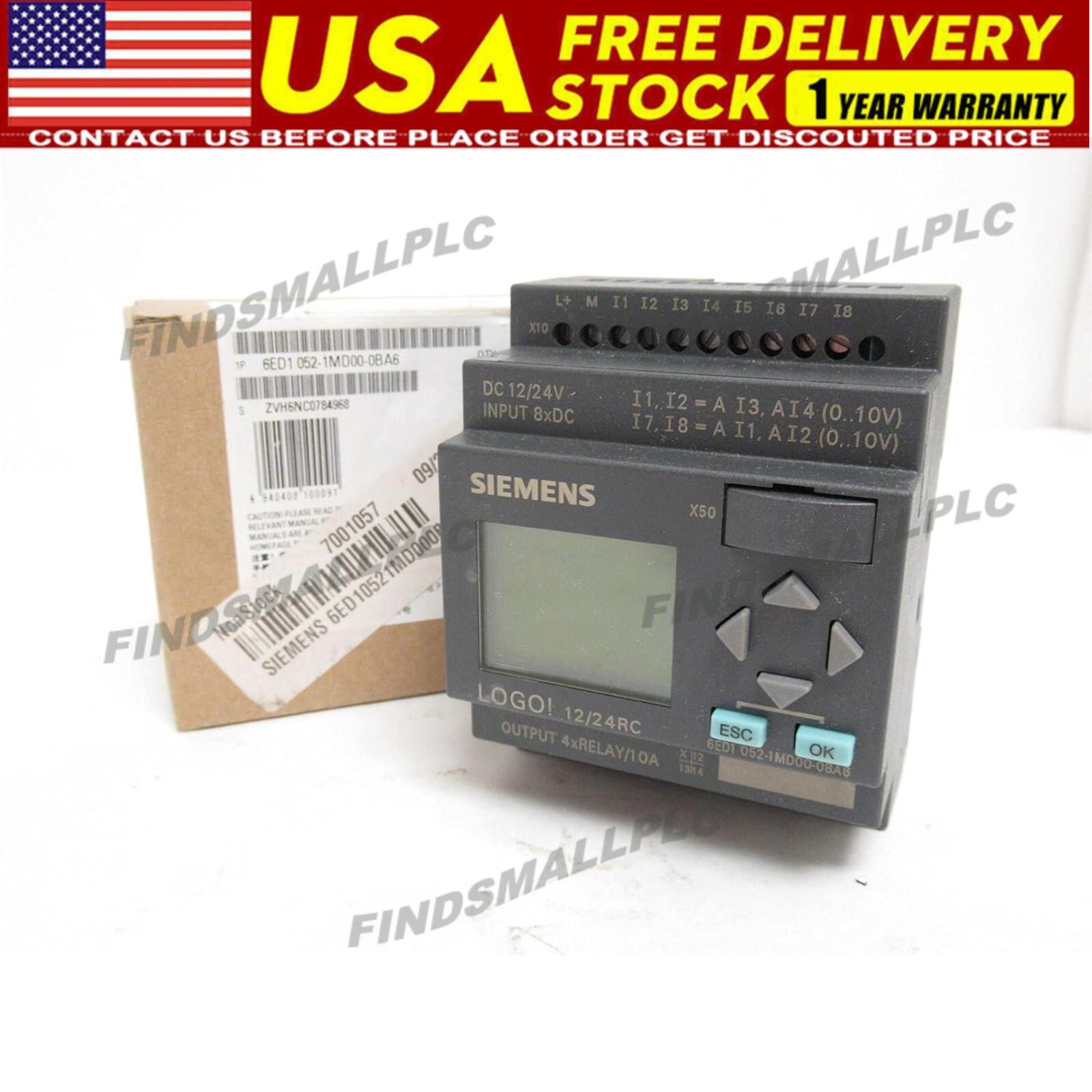 New Siemens LOGO 12/24RC logic module 6ED1052-1MD00-0BA6 6ED1 052-1MD00-0BA6
