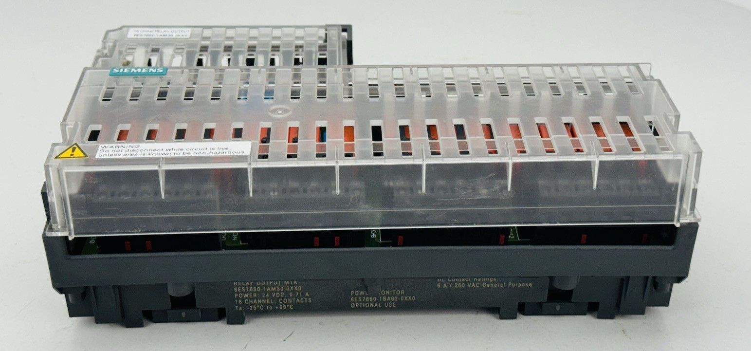 SIEMENS 6ES7650-1AM30-3XX0 16CH Terminal Block Relay Output MTA *WARRANTY*