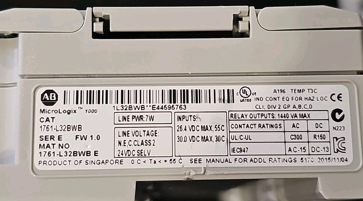 Allen Bradley 1761-L32BWB Ser E FRN 1.0 MicroLogix 1000 Controller – Free Ship