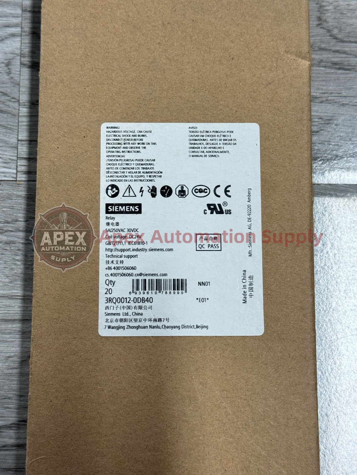 3RQ0012-0DB40 Siemens Brand-New Genuine Plug-In Relays