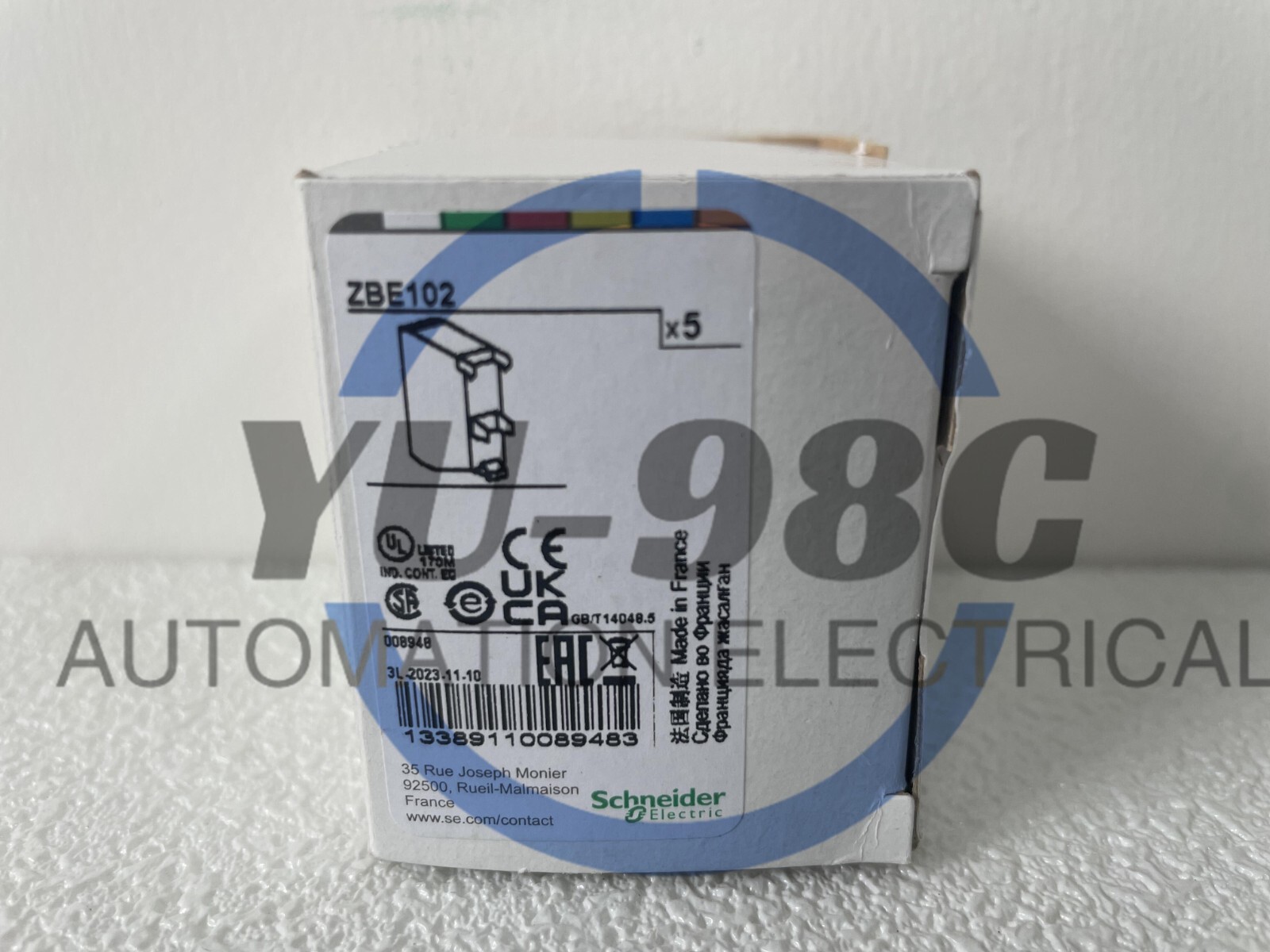 Schneider Electric ZBE-102 Single Contact Block Brand New Box (Set of 5)