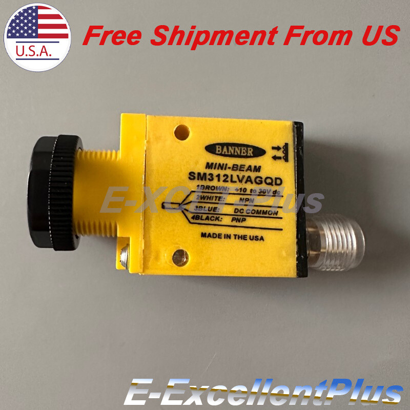 1PCS For Banner SM312LVAGQD Retroreflective Photoelectric Sensor Switch 26913