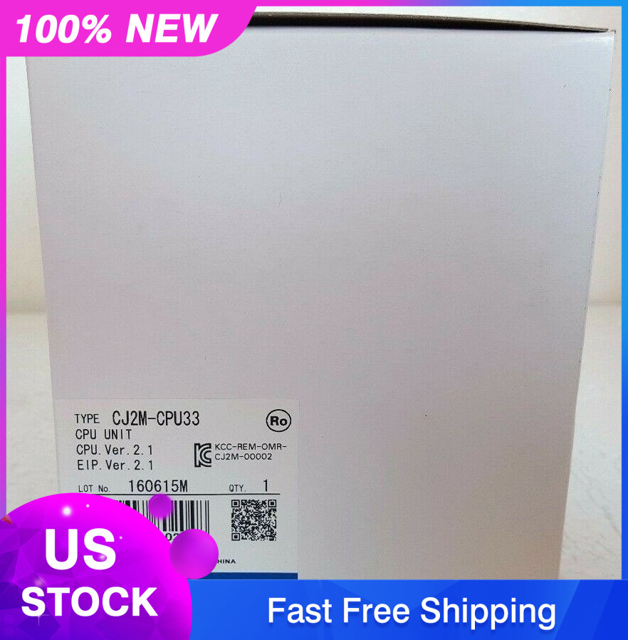 One New Omron CJ2M-CPU33 CPU Unit CJ2MCPU33 In Box Fast Shipping US Free TAX