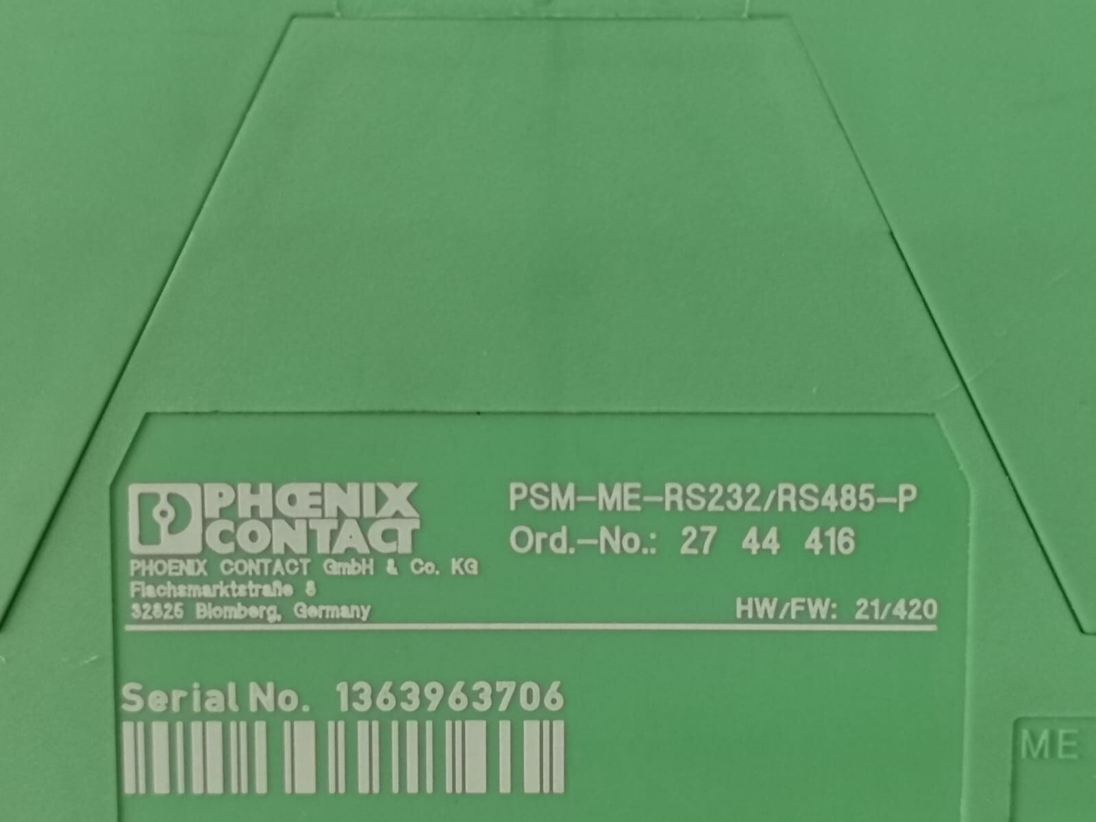 PHOENIX CONTACT PSM-ME-RS232/RS485-P INTERFACE CONVERTER 2744416 [OTHER]
