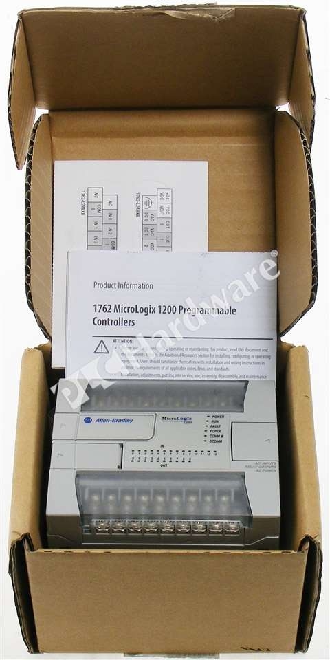 Open Pre-owned Allen Bradley 1762-L24AWA /C MicroLogix 1200 AC Power Controller