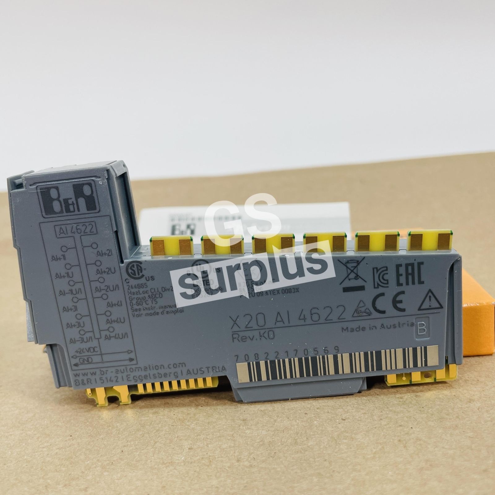 B&R X20 AI 4622 / X20AI4622 rev K0 X20 Analog 4xI, (New Surplus)