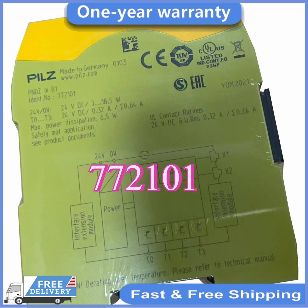 772101 New PILZ PNOZ m B1 772101 Safety Relay Good Quality Fast Shipping