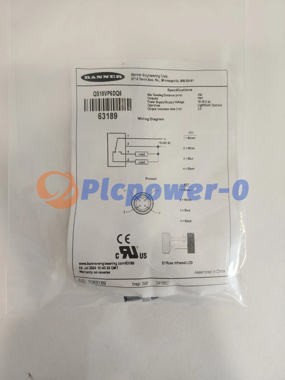 New QS18VP6DQ5 Banner Engineering Photoelectric Sensor