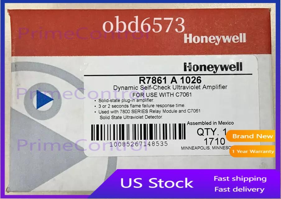 1 year warranty express NEW Honeywell R7861A1026 UV flame amplifier R7861 A 1026