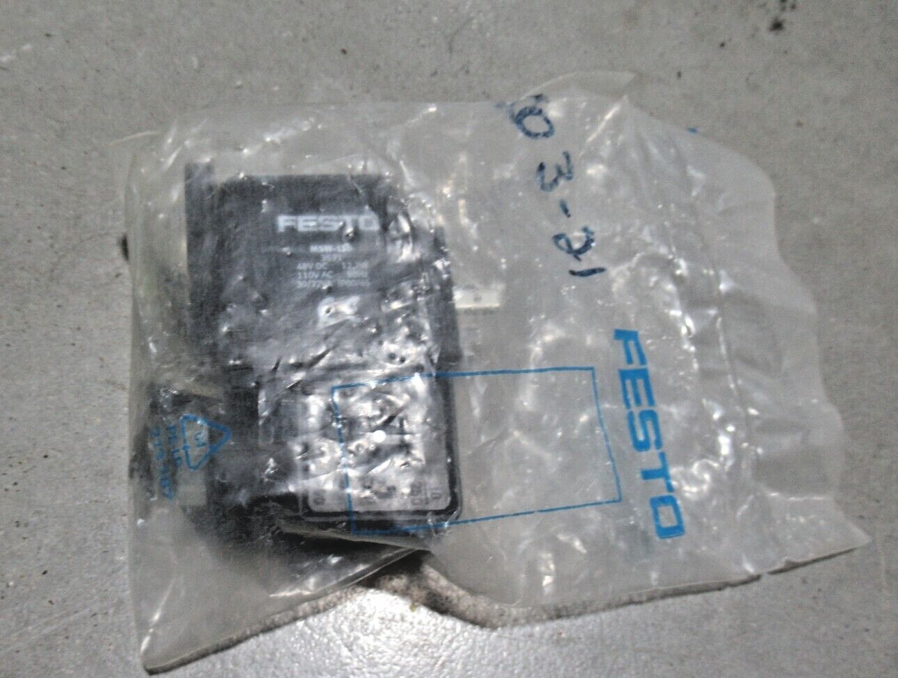 FESTO MSW-110AC Solenoid Coil Kit 3591 48V DC, 12.7W, 110V AC SEALED *NEW*