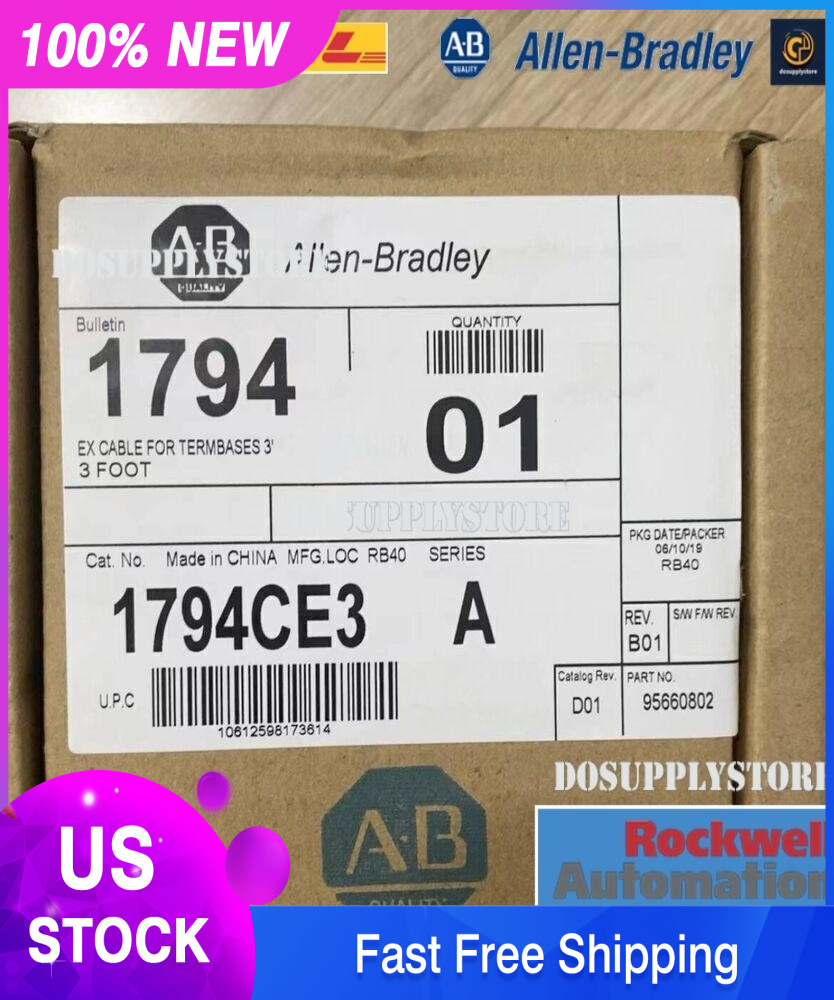 New Allen-Bradley AB 1794-CE3 Flex I/O 1794-CE3 3FT Extender Cable 1794CE3