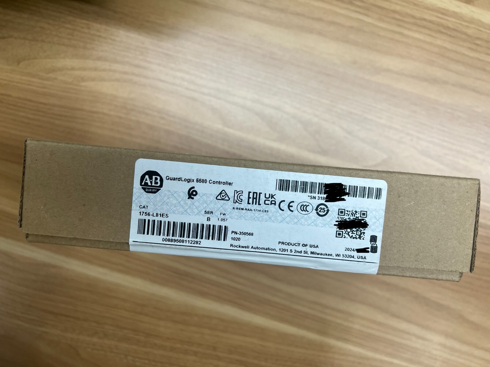 1756-L81ES Ser B GuardLogix 5580 Safety Controller ControlLogix Processor Sealed