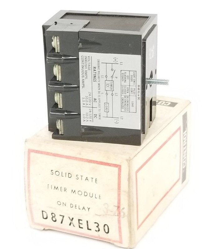 NIB CUTLER HAMMER D87XEL30 ON DELAY TIMER 120V, 30 SEC.