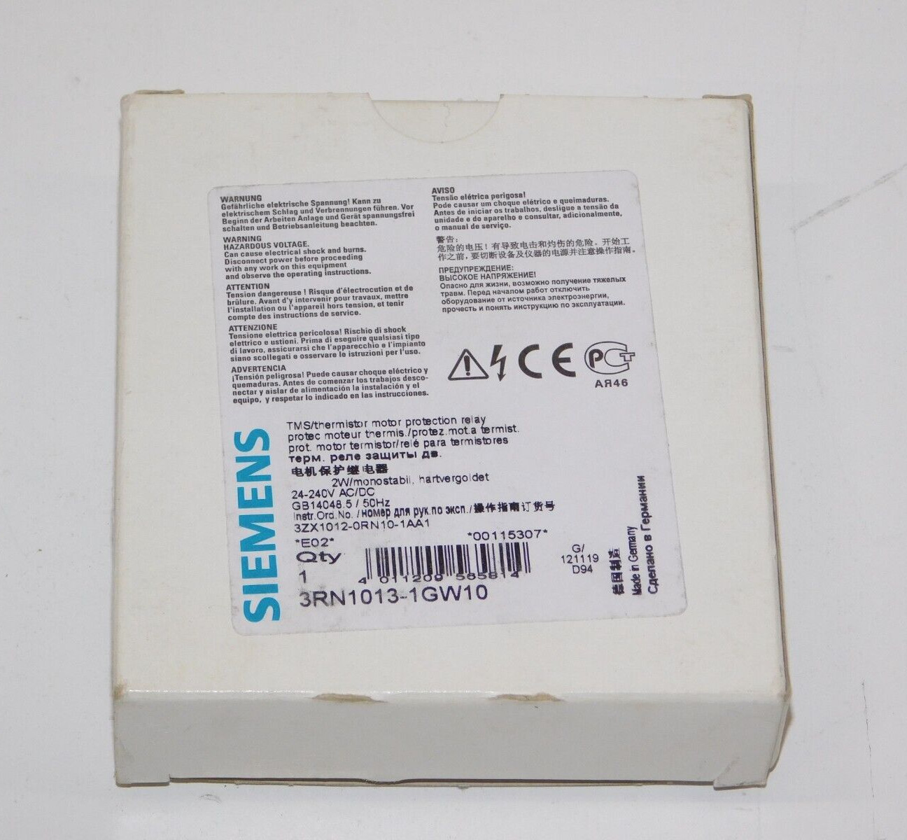 New Siemens 3RN1013-1GW10 Sirius TMS Thermistor Motor Protection Relay Module