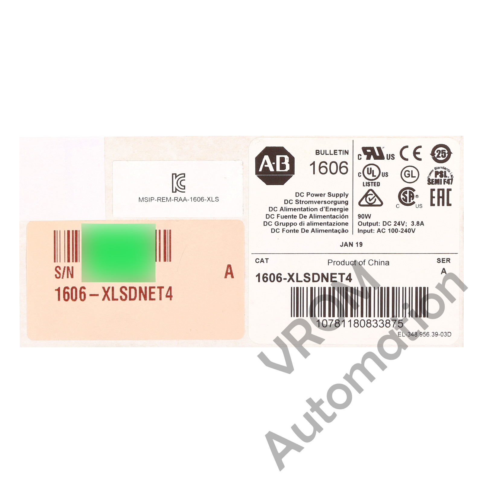 Surplus Allen Bradley 1606-XLSDNET4 A Power Supply