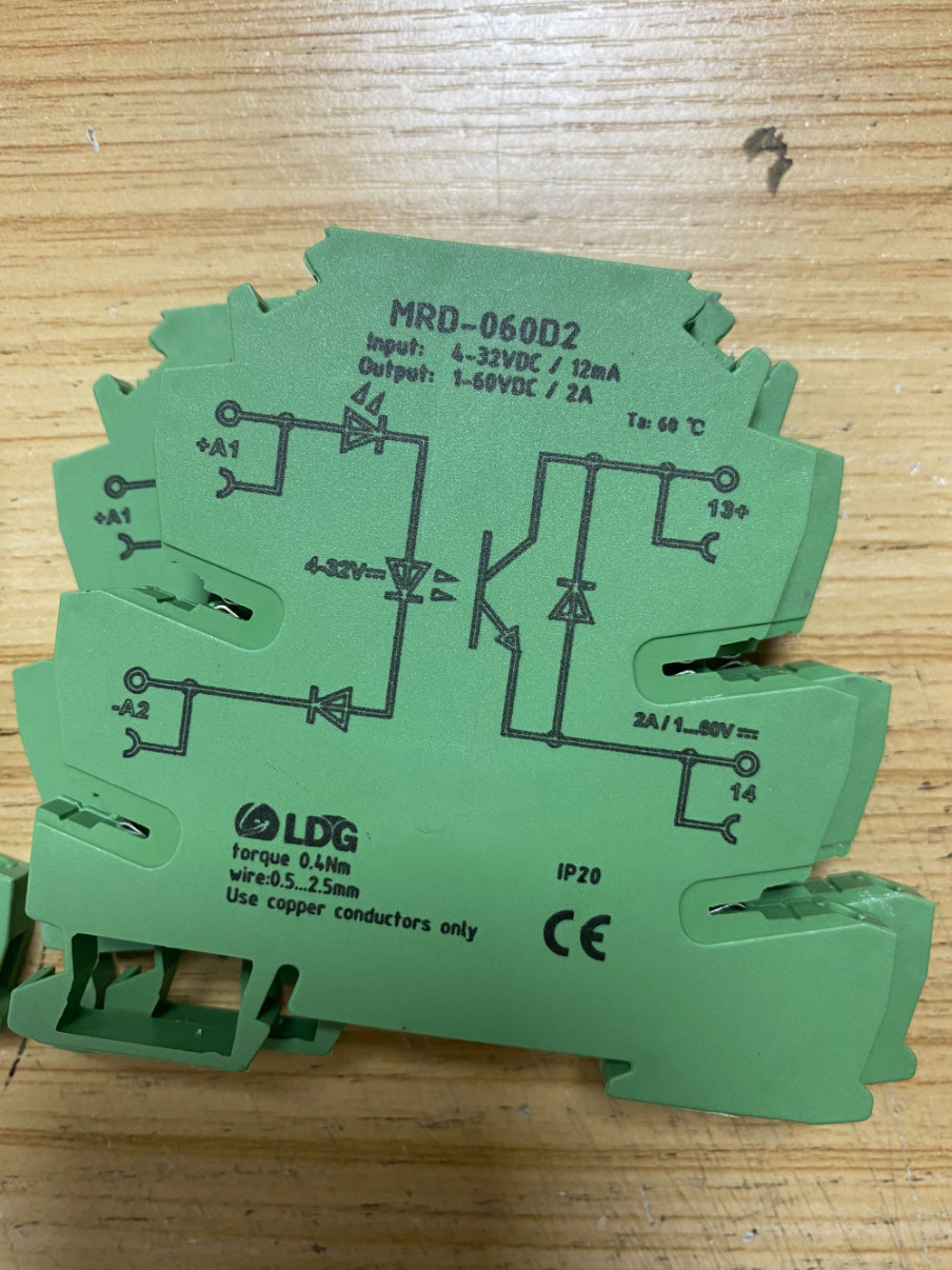 Solid State Relay Module MRD-060D2 DC Input 4-32VDC Output 1-60VDC 2A 15mA=12mA