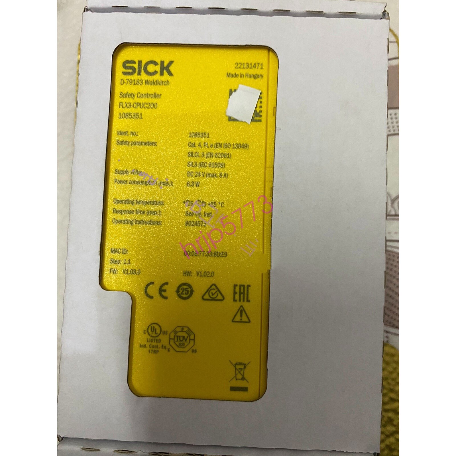 one new Sick FLX3-CPUC200 1085351 Safety control module Fast Shipping