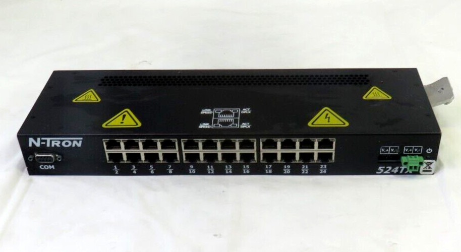 N-TRON 524TX 10-30V Ethernet Switch, FOR PARTS/ REPAIR