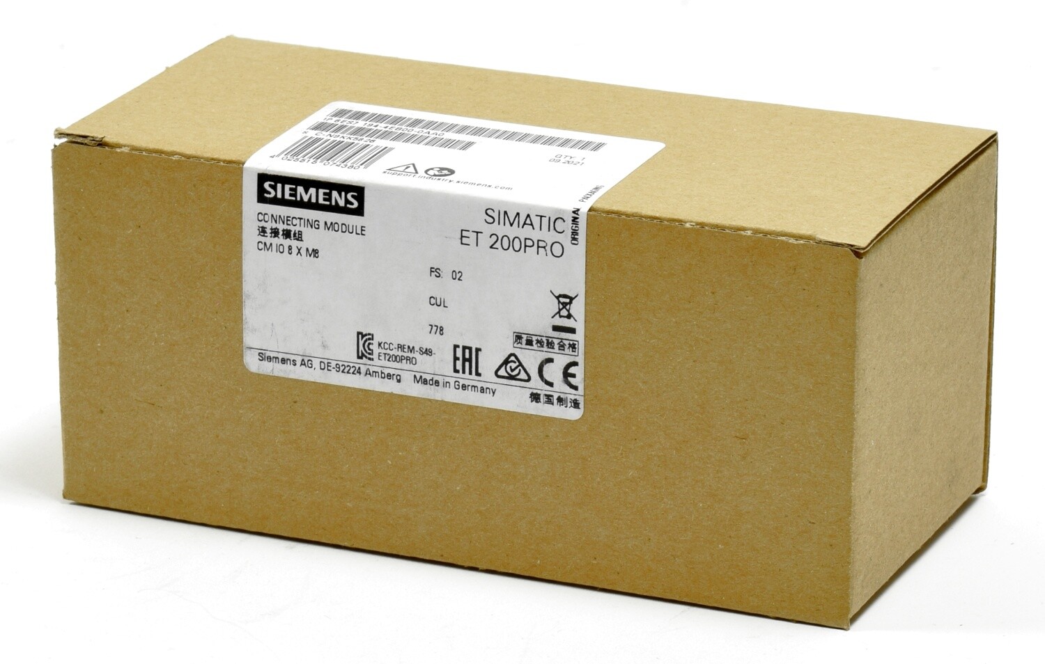 Siemens S7 ET200Pro Connection Module, 6ES7 194-4EB00-0AA0, 6ES7194-4EB00-0AA0