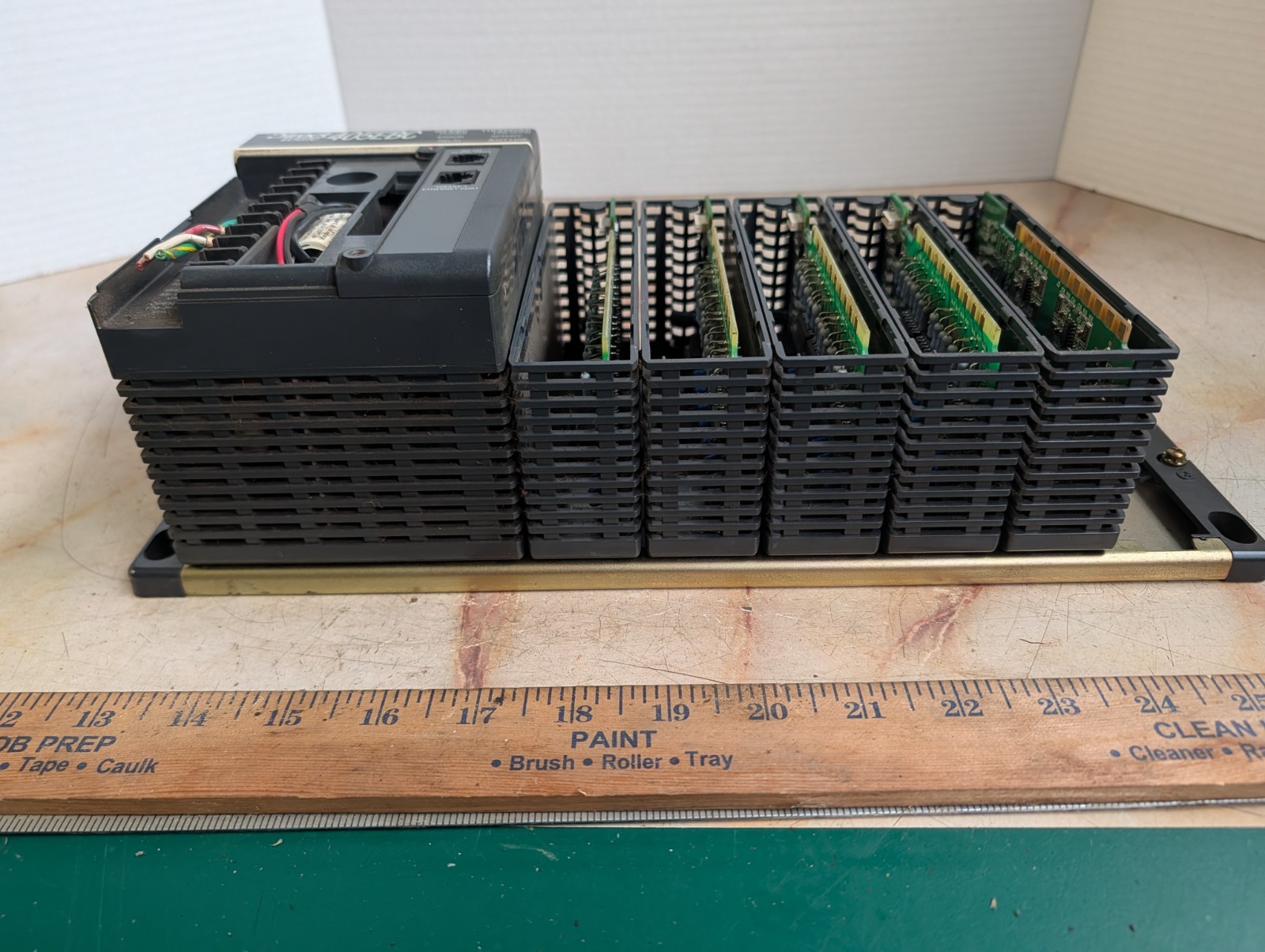 DIRECT LOGIC 405EBC H4-EBC PLC BASE CONTROLLER RACK W/ FACTS F4-08AD MODULES