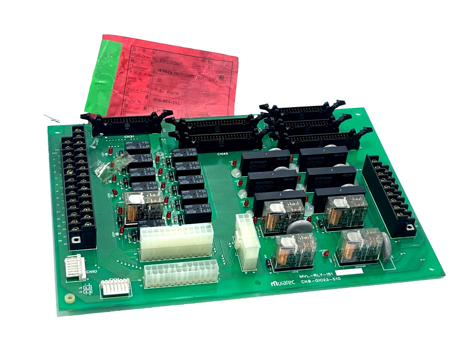 Muratec MVL-RLY-151 Circuit Board CN8-G1023-510 | Murata Machinery Relay Card