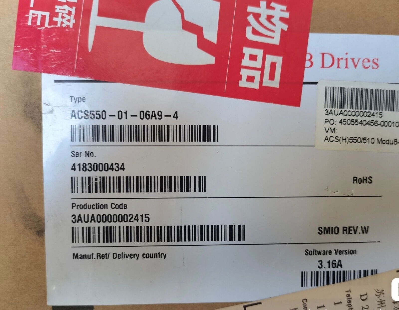 ABB ACS550-01-06A9-4 Inverter ACS5500106A94 Expedited Shipping NEW