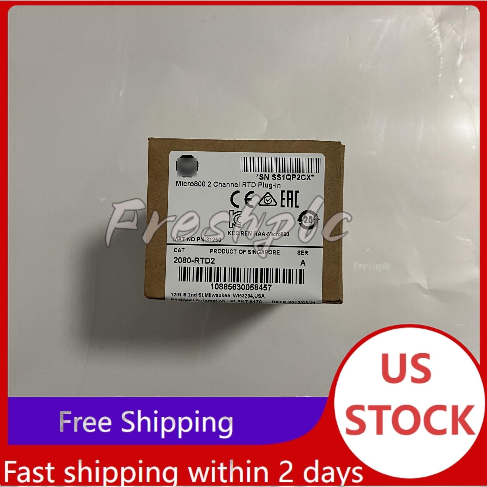 New 2080-RTD2 2-channel Resistance Thermometer Micro800 Plug-in Module#RX