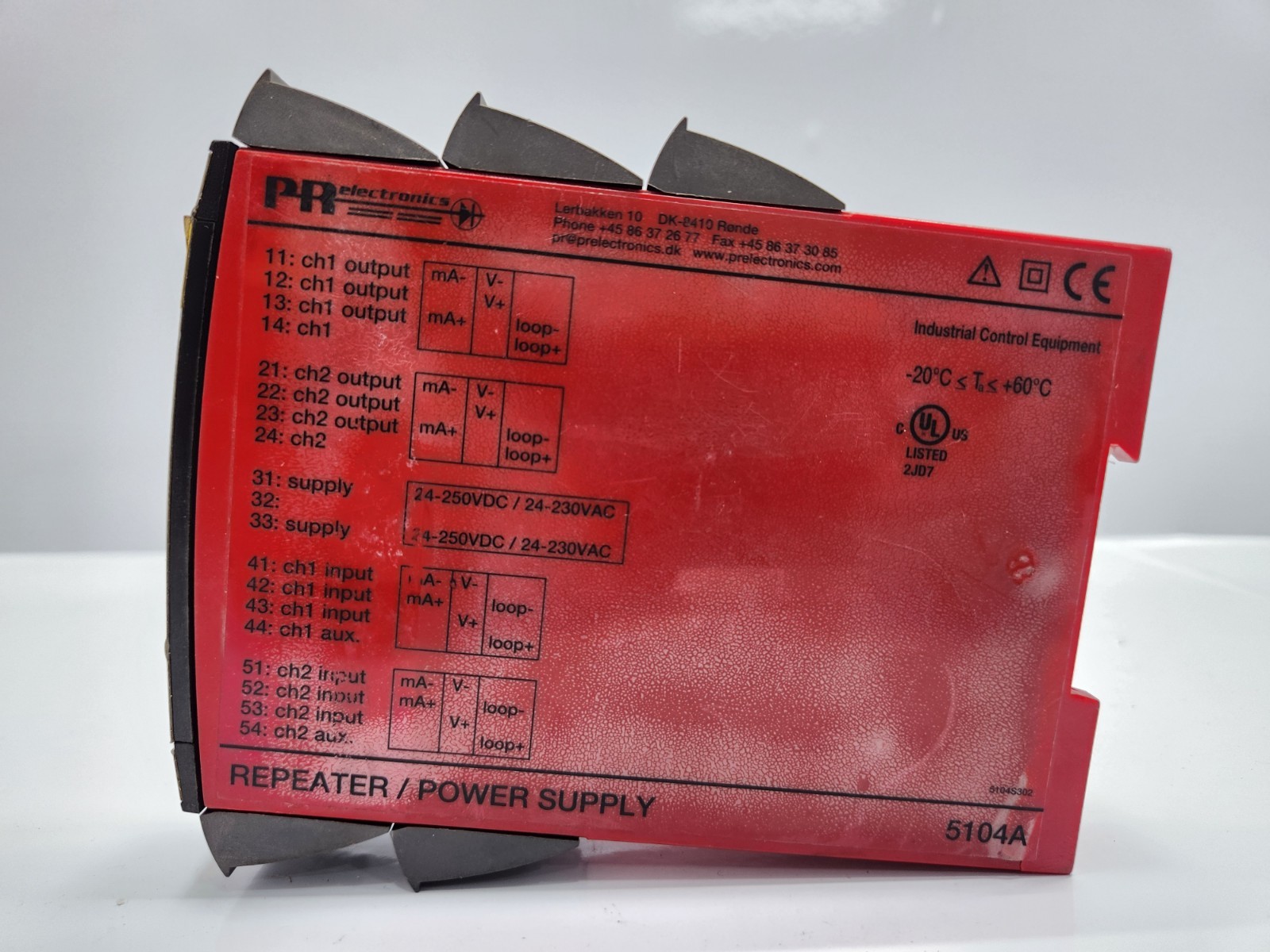 PR ELECTRONICS 5104AB2B REPEATER POWER SUPPLY 5104A