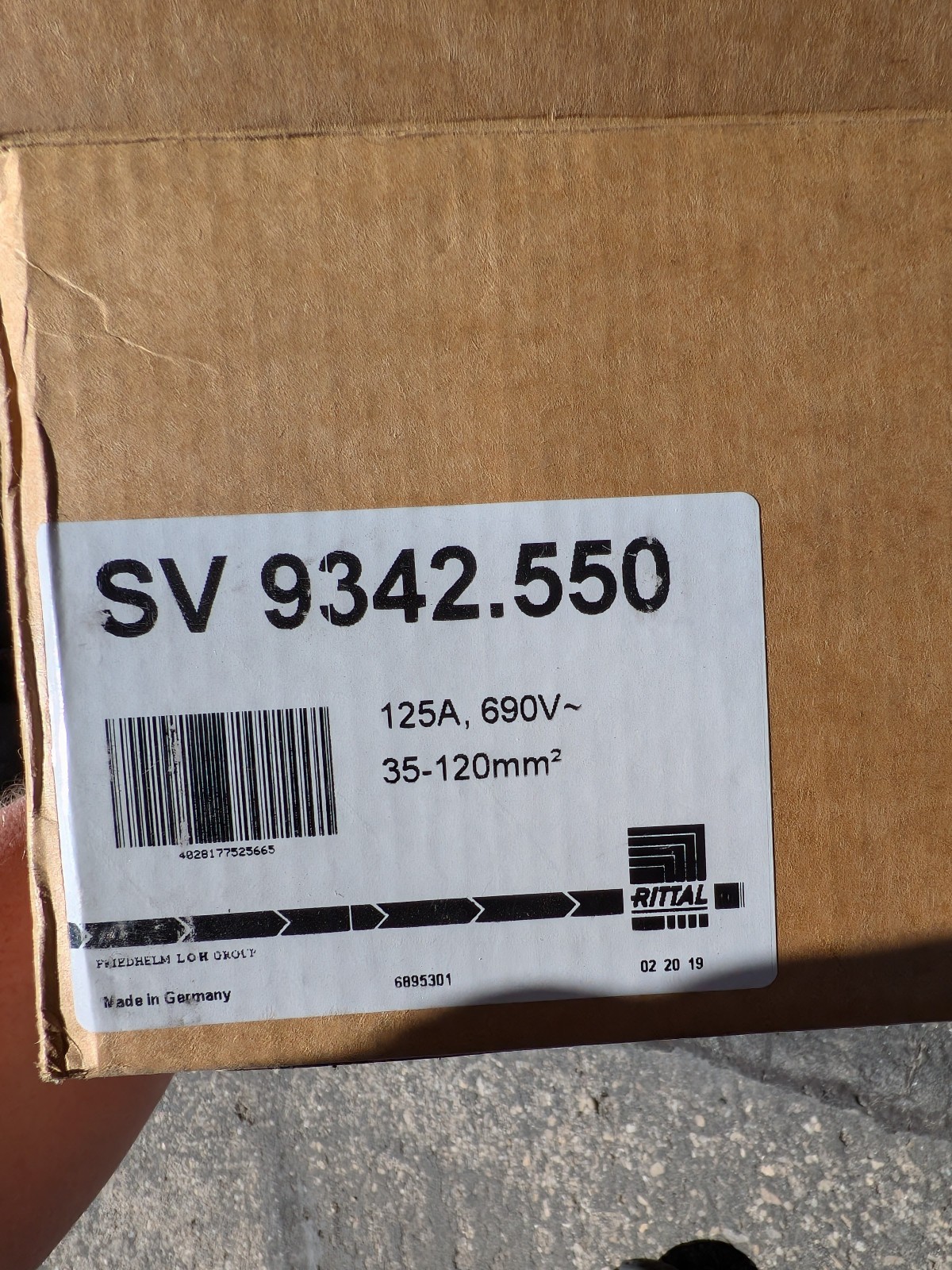 RITTAL – SV9342.550 – 160A – 690V SV CB-Adapter – NEW IN BOX