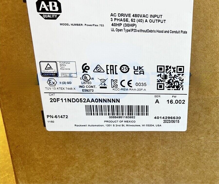 NEW AB 20F11ND052AA0NNNNN PowerFlex753 AC drive IN BOX FREE SHIP