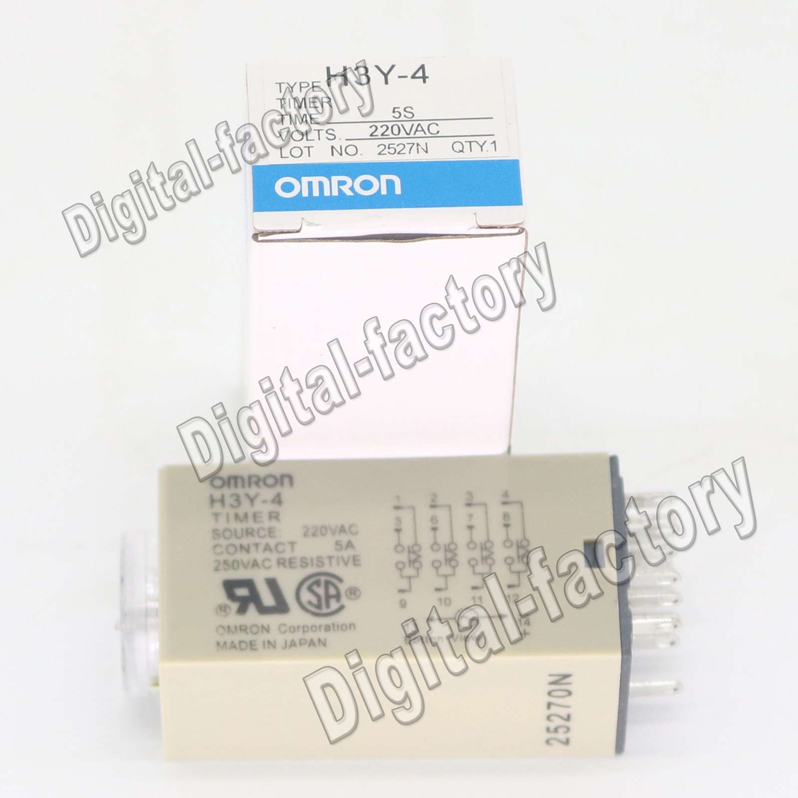 Brand New Omron H3Y-4 220VAC 5S TIMER TIME DELAY RELAY Free Shipping#LJ
