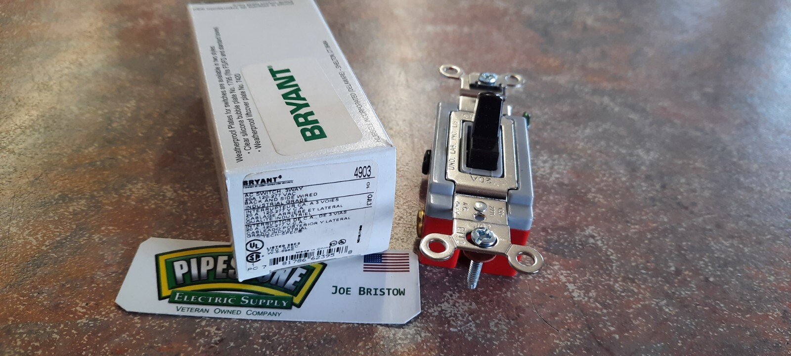 Bryant/Hubbell 4903 / 4903 NIB 20A 120-277v 3-Way Switch Industrial Grade