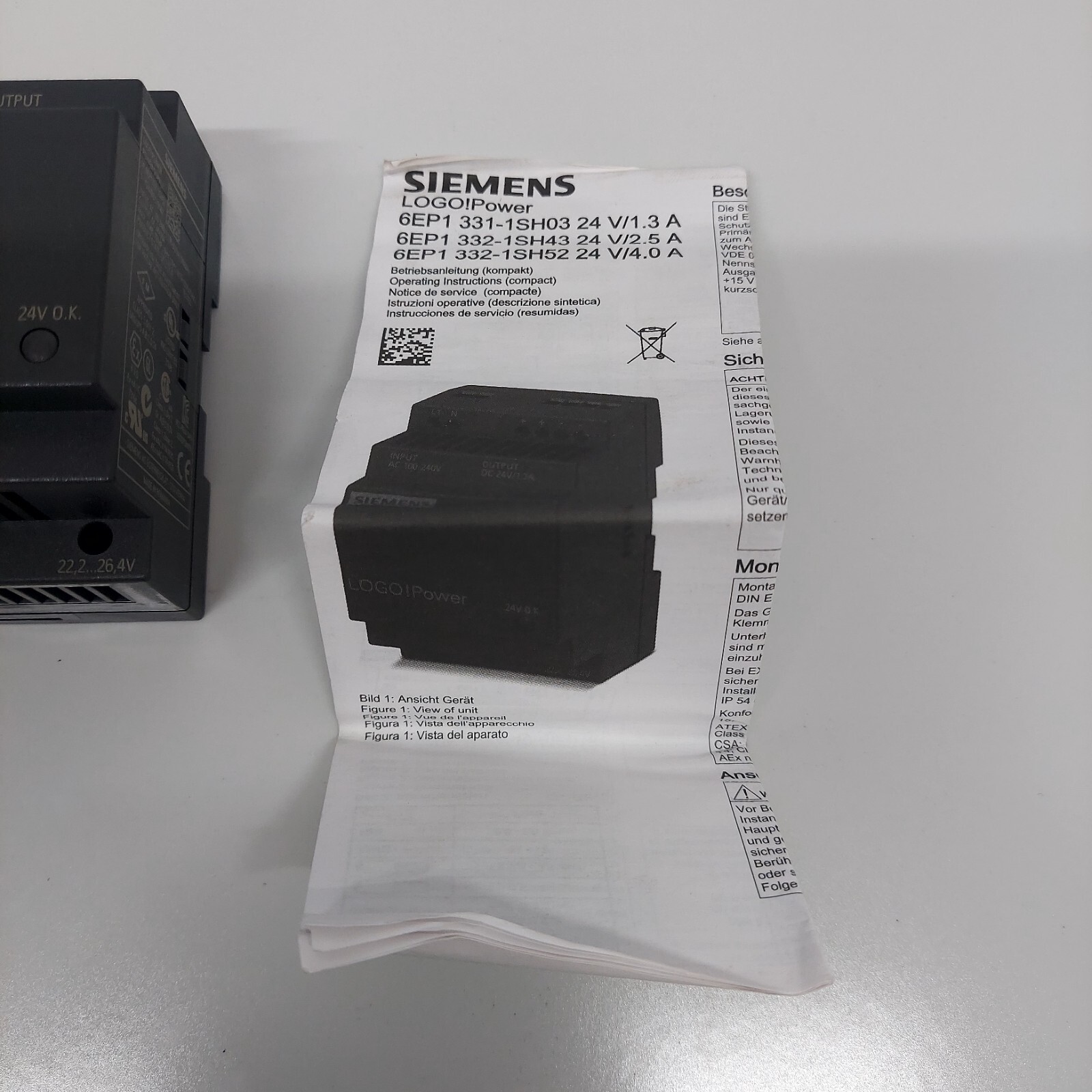 NEW SIEMENS LOGO!POWER POWER SUPPLY 6EP 1322-1SH03 AUSTRIA