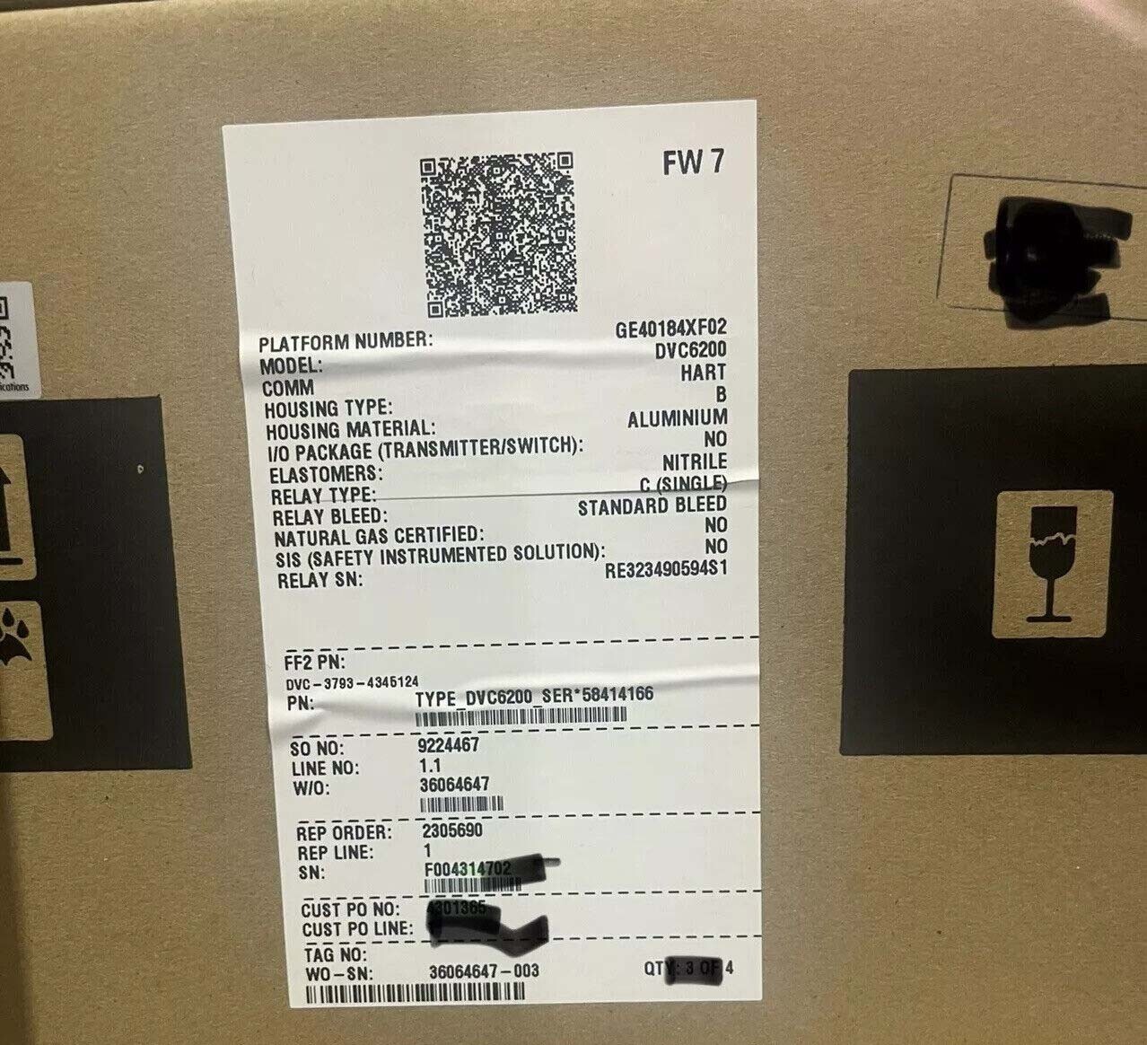 DVC6200 AD NEW FISHER Emerson DVC6200 AD Vision Valve Positioner No Feedback